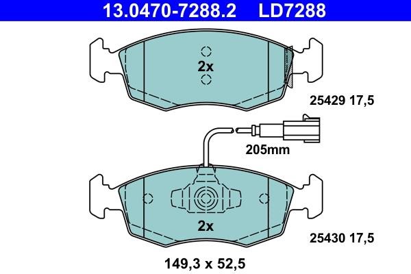 Ate ATE CERAMIC disc brake pads, set – price 382 PLN