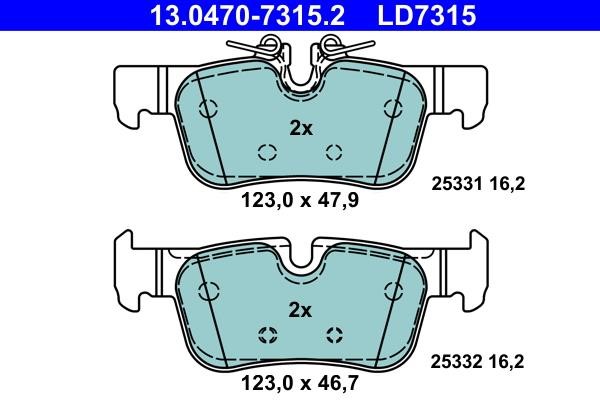Ate ATE CERAMIC disc brake pads, set – price 342 PLN