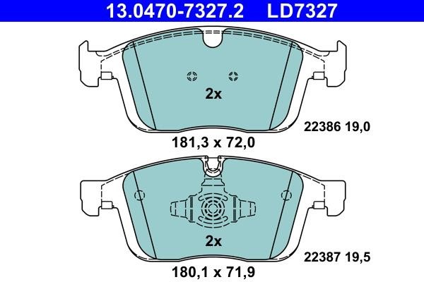 Ate ATE CERAMIC disc brake pads, set – price [object Object] PLN