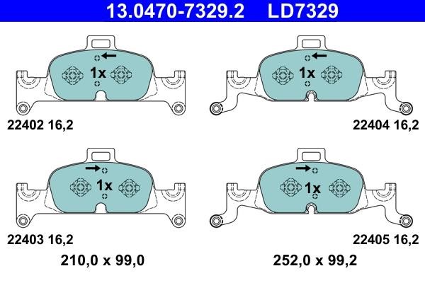 Ate Brake pad set – price 601 PLN