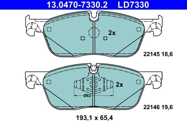 Ate Brake pad set – price 448 PLN