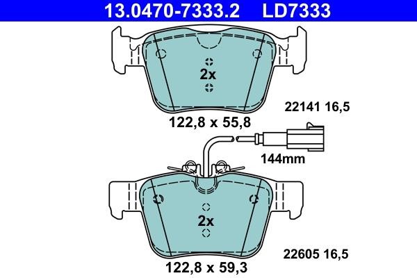 Ate ATE CERAMIC disc brake pads, set – price 401 PLN