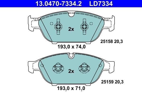 Ate ATE CERAMIC disc brake pads, set – price 631 PLN