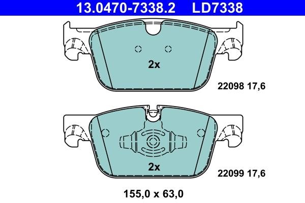 Ate ATE CERAMIC disc brake pads, set – price 404 PLN