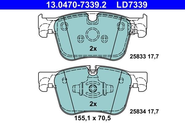 Ate Brake pad set – price 394 PLN