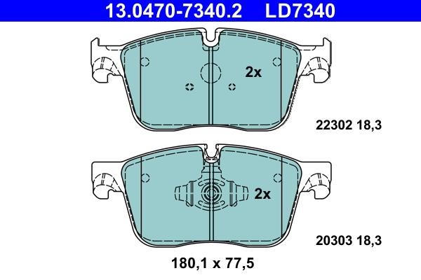 Ate ATE CERAMIC disc brake pads, set – price 518 PLN