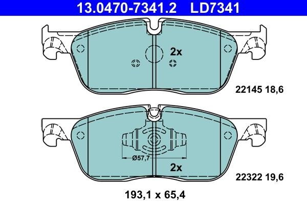 Ate ATE CERAMIC disc brake pads, set – price 452 PLN