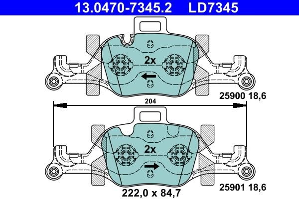 Ate ATE CERAMIC disc brake pads, set – price 679 PLN