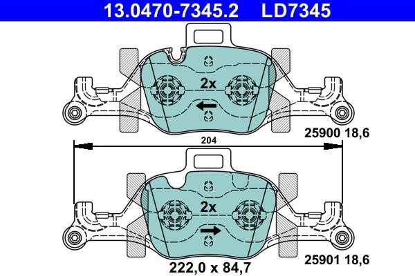 Ate ATE CERAMIC disc brake pads, set – price 667 PLN