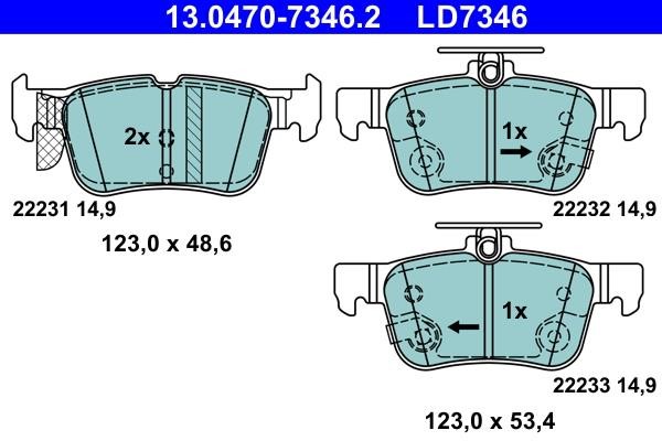 Ate ATE CERAMIC disc brake pads, set – price 275 PLN