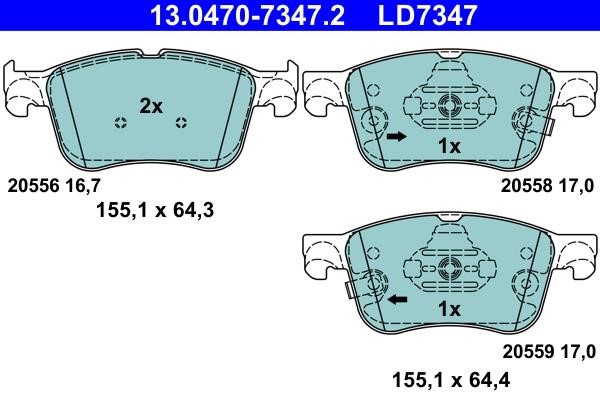 Ate Brake pad set – price 350 PLN