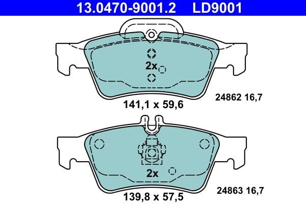 Ate ATE CERAMIC disc brake pads, set – price 263 PLN