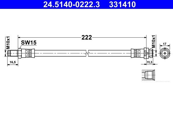 Ate Brake Hose – price 34 PLN