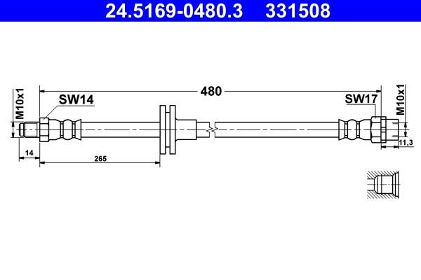 24516904803 Ate Brake Hose