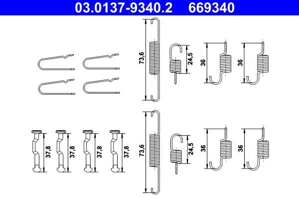 Ate Repair kit for parking brake pads – price 58 PLN