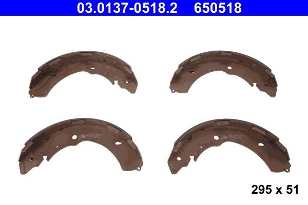 Brake shoe set Fiat Fullback: 03013705182 Ate Brake shoe set