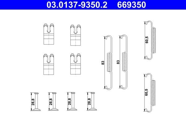 Ate Repair kit for parking brake pads – price 49 PLN