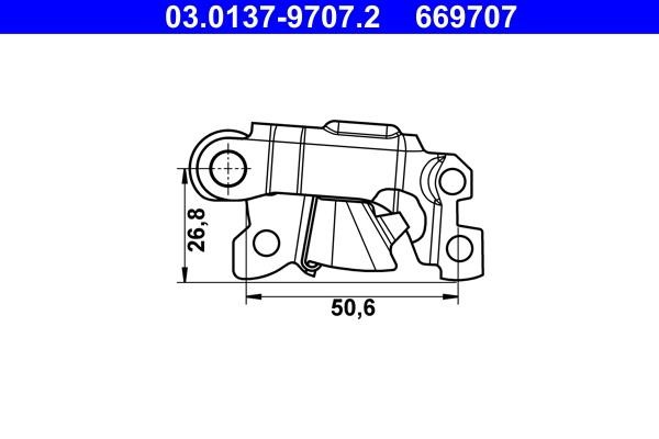 Ate 03.0137-9707.2 Repair kit for parking brake pads 03013797072