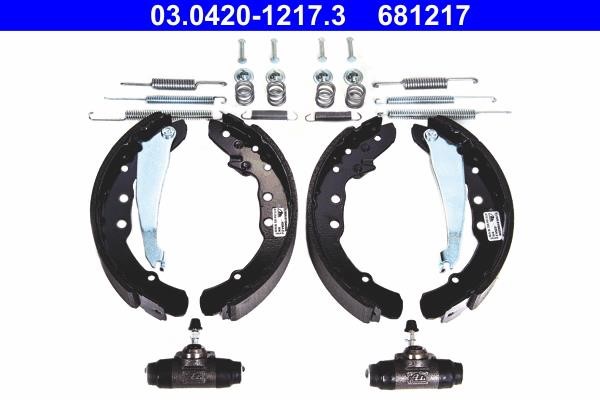 Brake shoe set Audi 100: 03042012173 Ate Brake shoe set