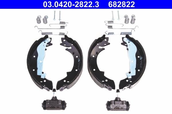 Ate 03.0420-2822.3 Brake shoes with cylinders, set 03042028223
