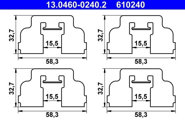 Ate Mounting kit brake pads – price 37 PLN