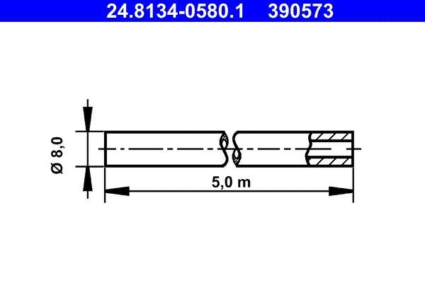 Ate 24.8134-0580.1 Brake line 24813405801