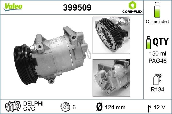 Valeo 399509 Compressor, air conditioning 399509