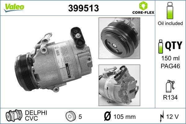 Valeo 399513 Compressor, air conditioning 399513