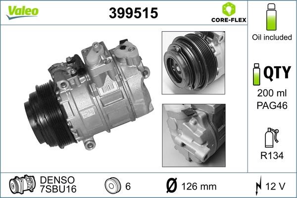 Valeo 399515 Compressor, air conditioning 399515