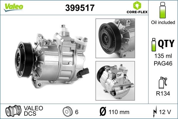 Valeo 399517 Compressor, air conditioning 399517