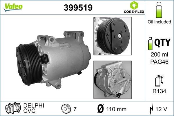 Valeo 399519 Compressor, air conditioning 399519