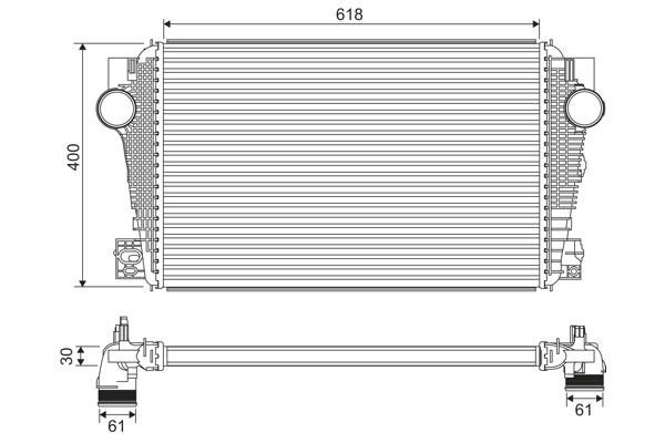 Intercooler charger Volkswagen Amarok: 822915 Valeo Intercooler, charger