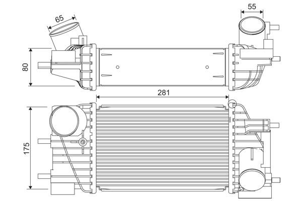 Intercooler charger Nissan Juke: 822919 Valeo Intercooler, charger