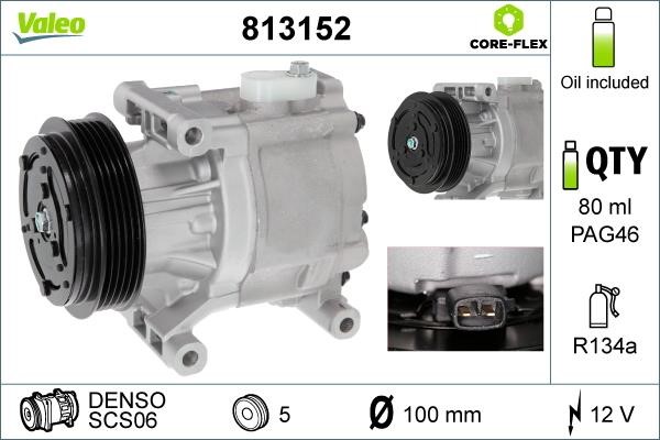 Valeo 813152 Compressor, air conditioning 813152