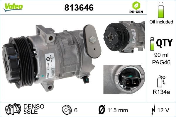 Valeo 813646 Compressor, air conditioning 813646
