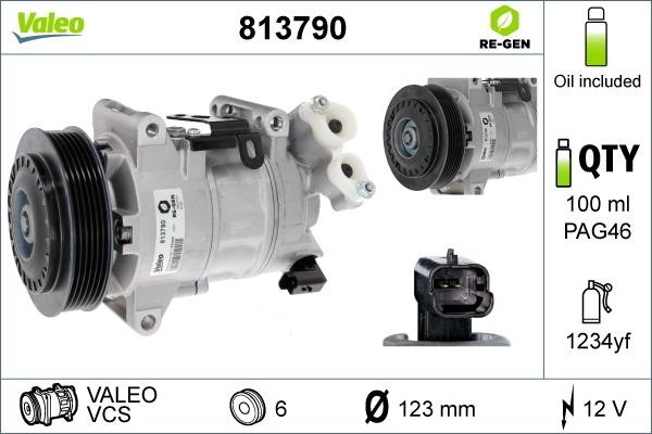 Valeo 813790 Compressor, air conditioning 813790