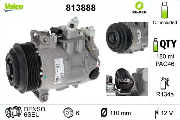 Valeo 813888 Compressor, air conditioning 813888