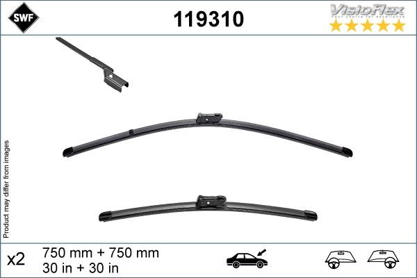 Window wipers Cupra Born: 119310 SWF Wiper Blade Kit 750/750