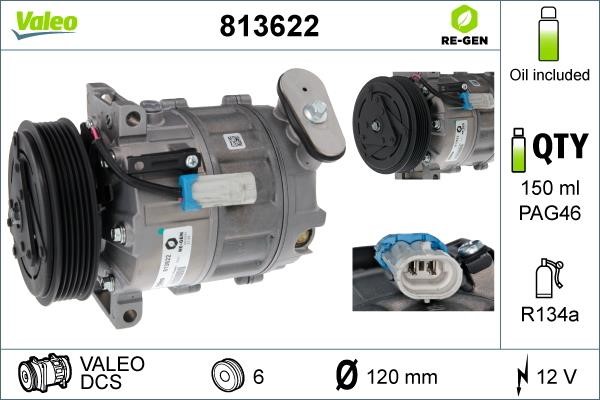 Valeo 813622 Compressor, air conditioning 813622