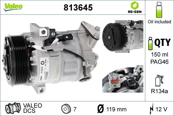 Valeo 813645 Compressor, air conditioning 813645