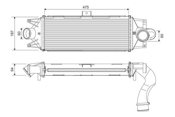 Intercooler Iveco: 818390 Valeo Intercooler, charger