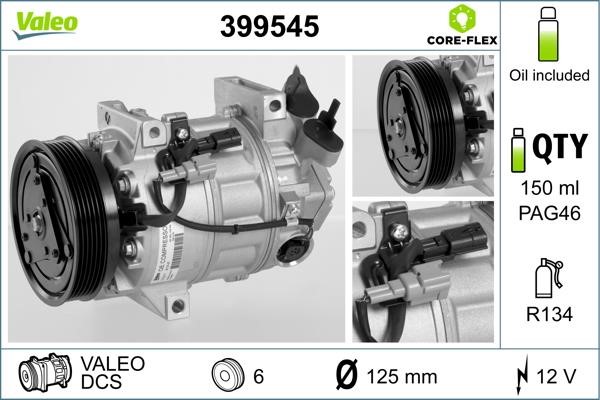 Valeo 399545 Compressor, air conditioning 399545