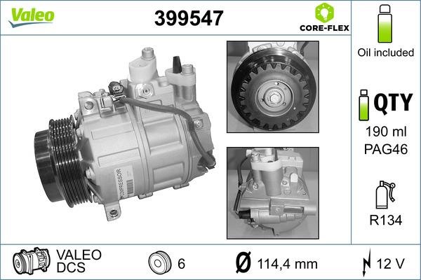 Valeo 399547 Compressor, air conditioning 399547