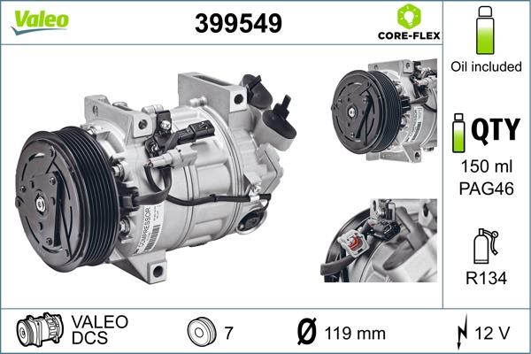 Valeo 399549 Compressor, air conditioning 399549