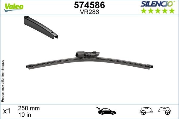 Valeo 574586 Rear wiper blade 250 mm (10") 574586