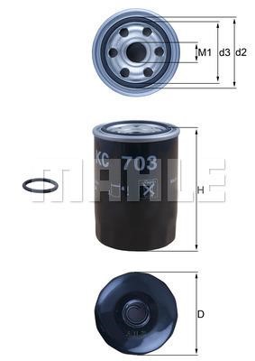 Car fuel filter Mazda 3: KC703D Mahle/Knecht Fuel filter