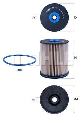 Mahle/Knecht KX 567D Fuel filter KX567D