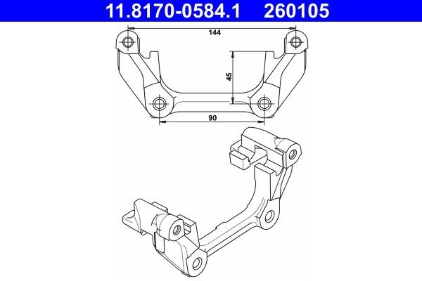 Ate Bracket rear brake caliper – price 205 PLN