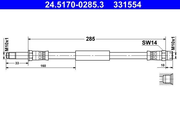 Ate Brake hose – price [object Object] PLN