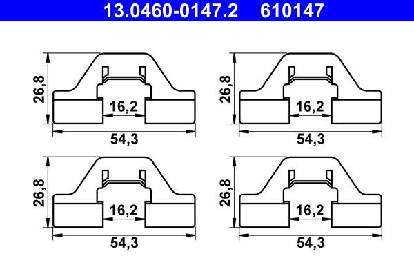 Ate Mounting kit brake pads – price 56 PLN